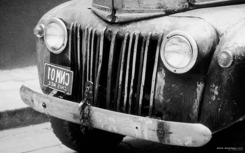 old car front view