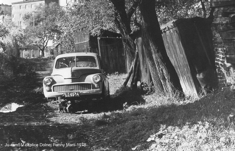 Old car in a yard