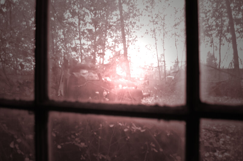 Old Car in Forest — Red
