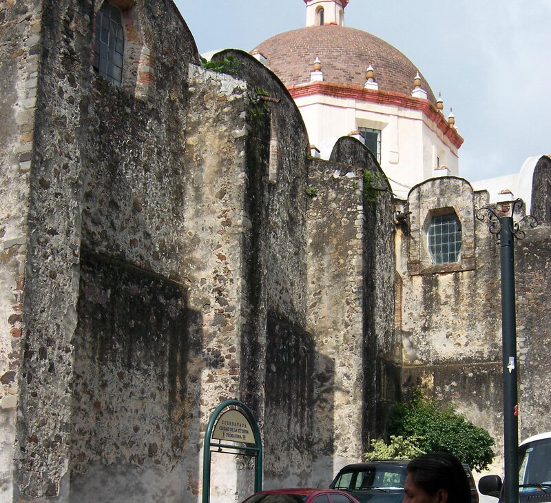 Old church with dome in Cuernavaca
