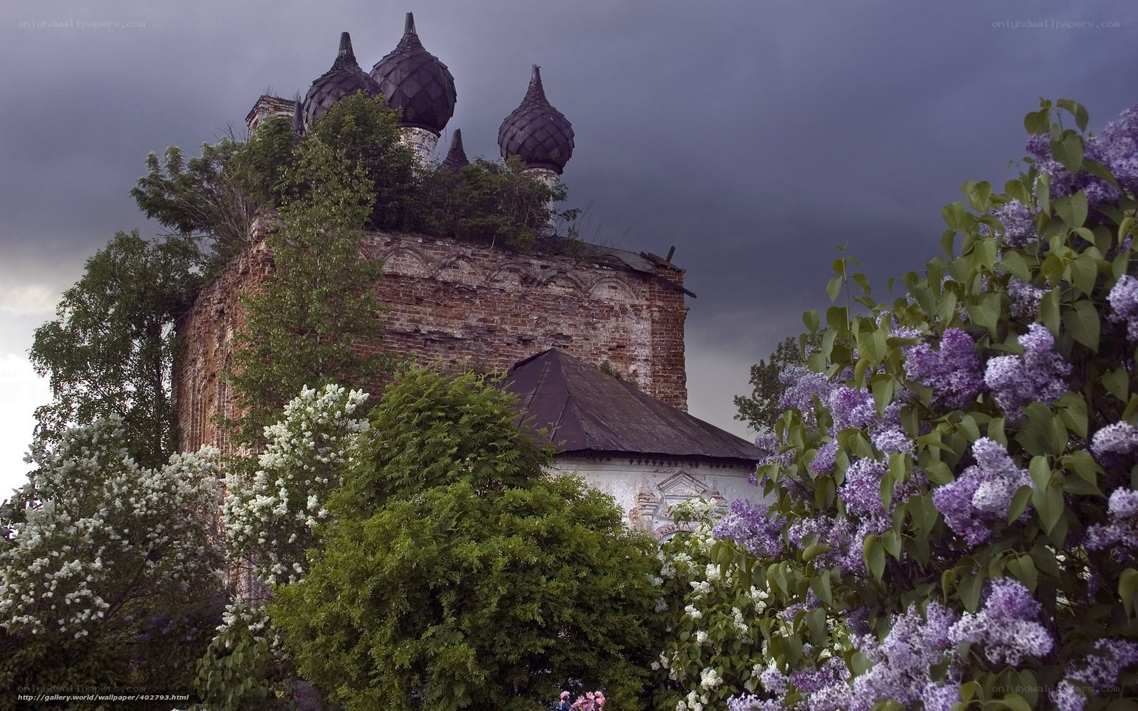 Old church with onion domes