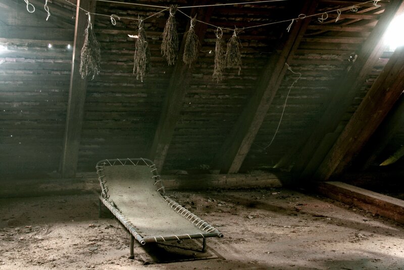 Old Cot in Attic