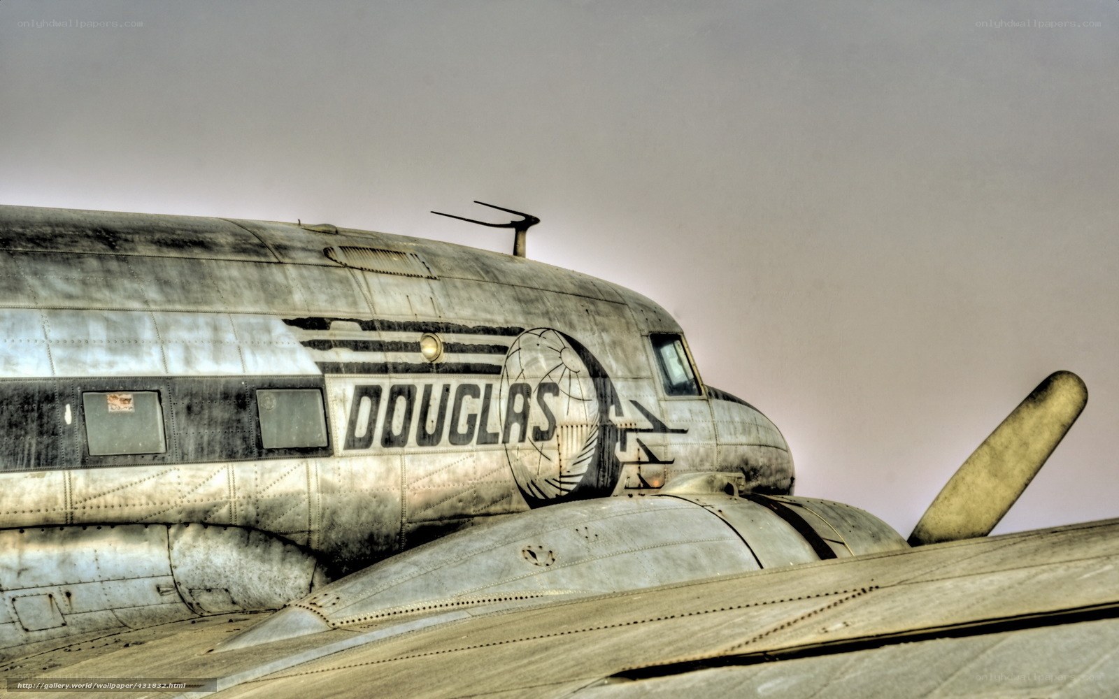 Old Douglas airplane in storage