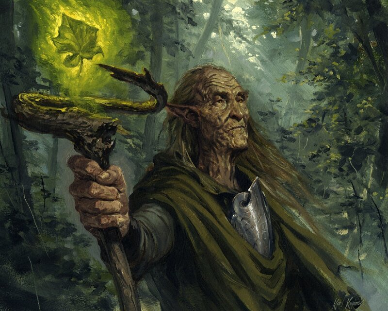 Old Elf Holding Staff