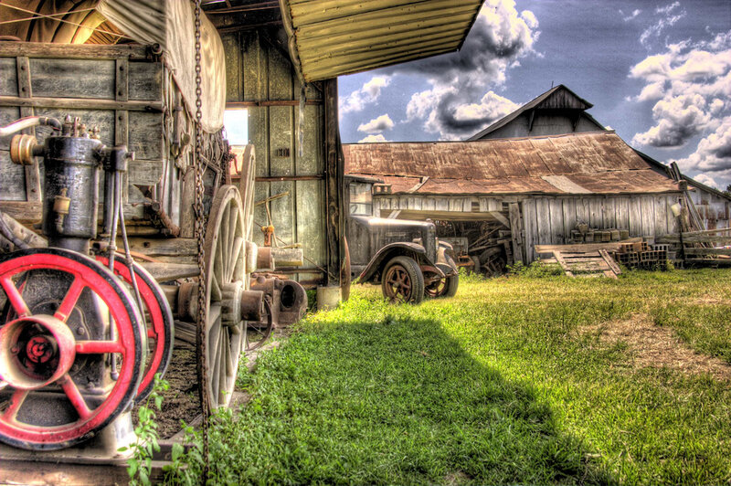 Old Farm Equipment — Green