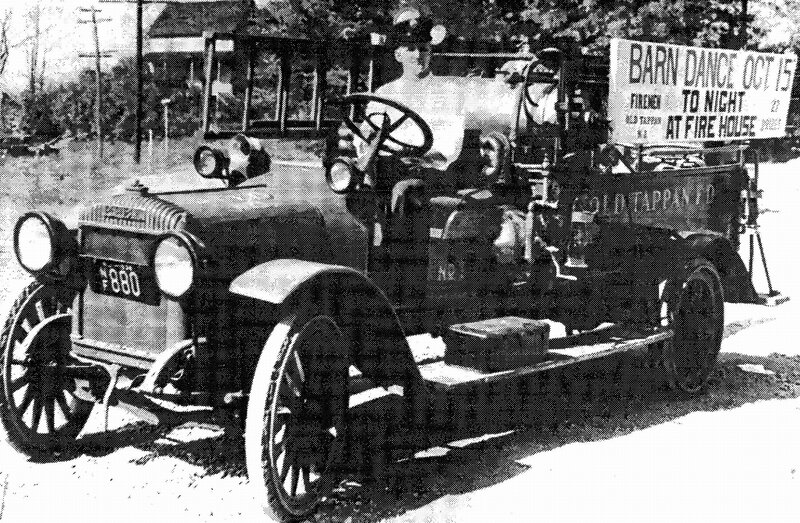 Old fire truck at barn dance