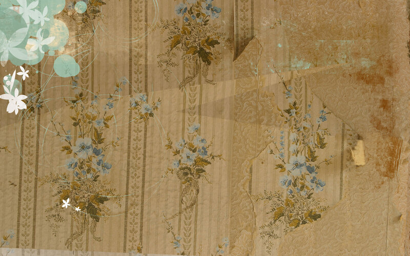 old floral wallpaper texture