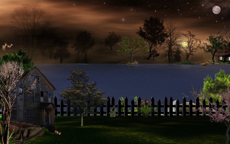 Old House by Lake