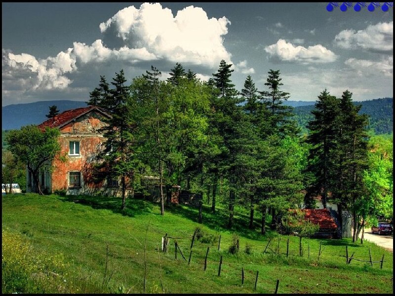 Old house in a green valley