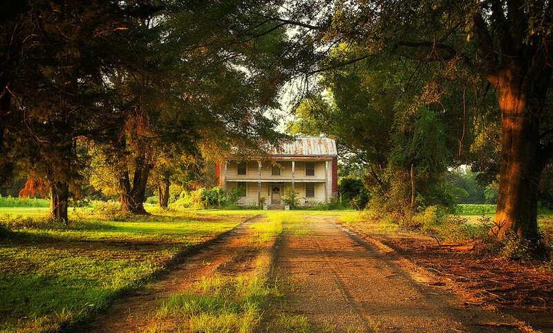 Old House on Dirt Road