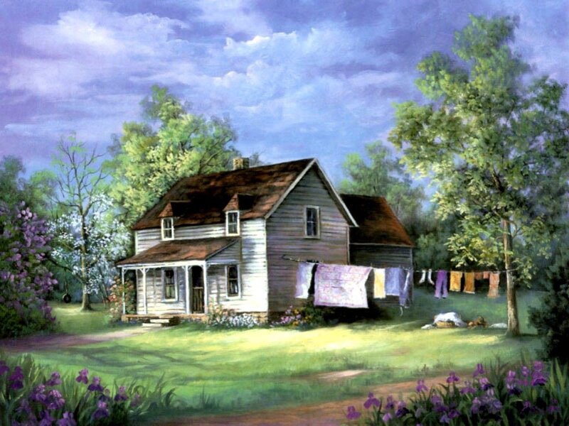Old House with Laundry