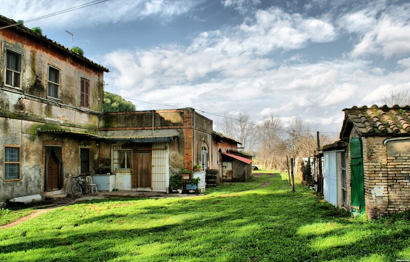 Old Houses in Courtyard