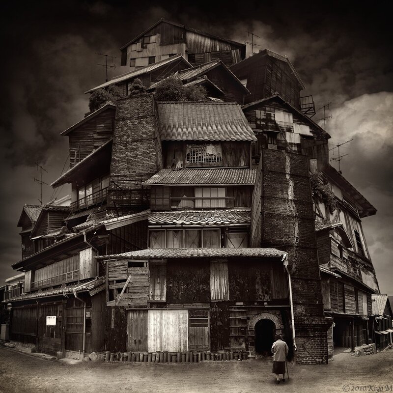Old Japanese building complex