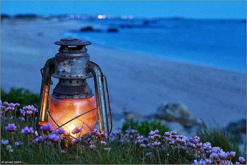 Old Lantern on Beach