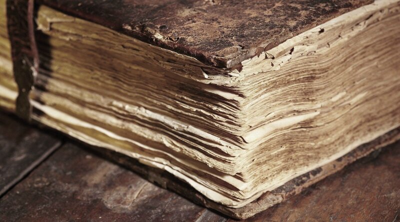 Old Leather-bound Book — Brown