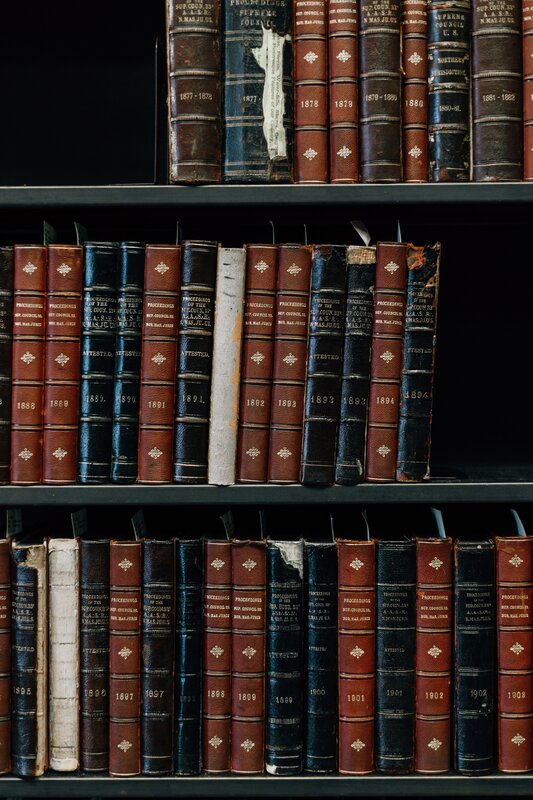 Old Leather-bound Books — Brown, Academic