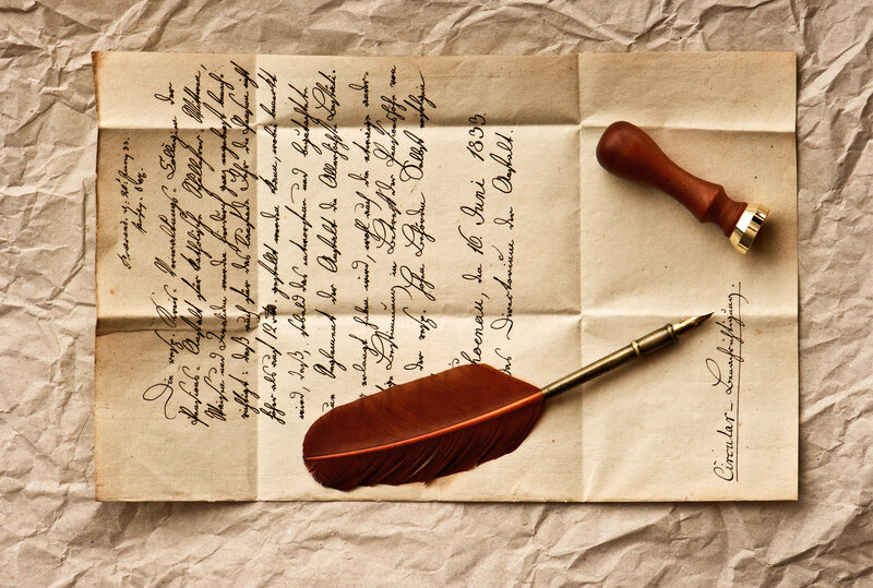 Old Letter with Quill