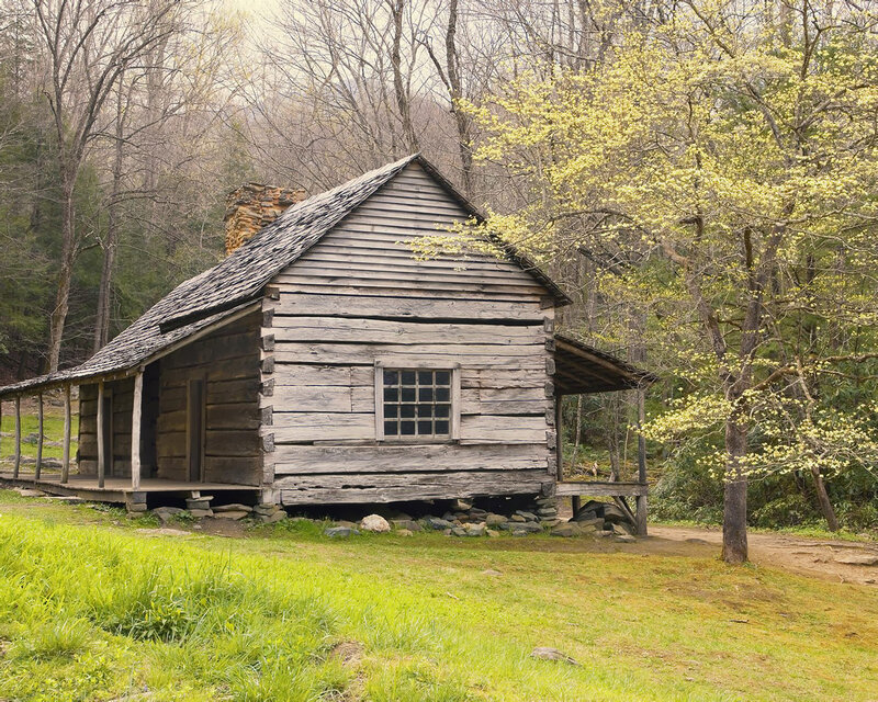 Old Log Cabin — Green
