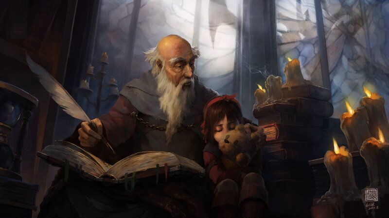 Old Man and Girl