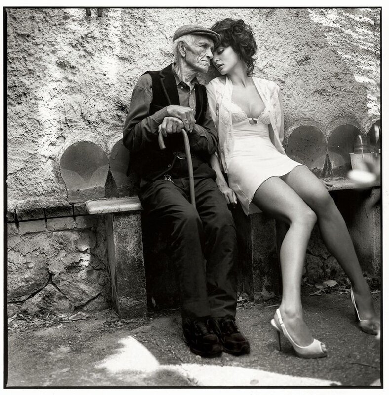 Old man and woman on bench