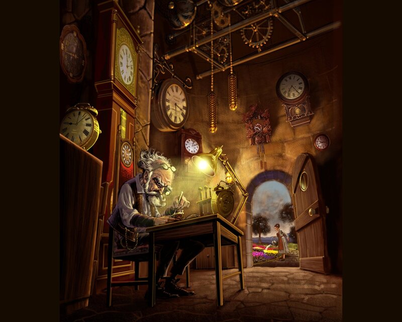 Old Man at Desk