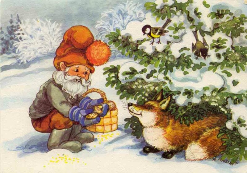 Old Man Feeding Fox