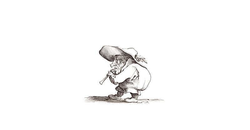 Old Man Playing Flute