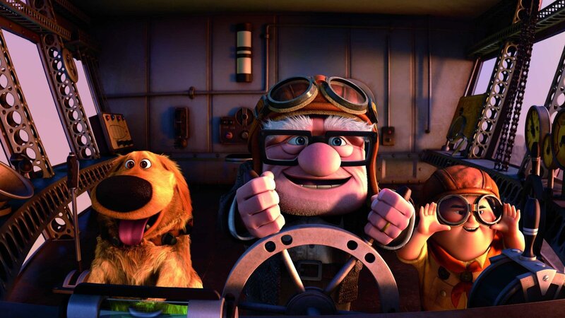 Old Man with Dog in Cockpit