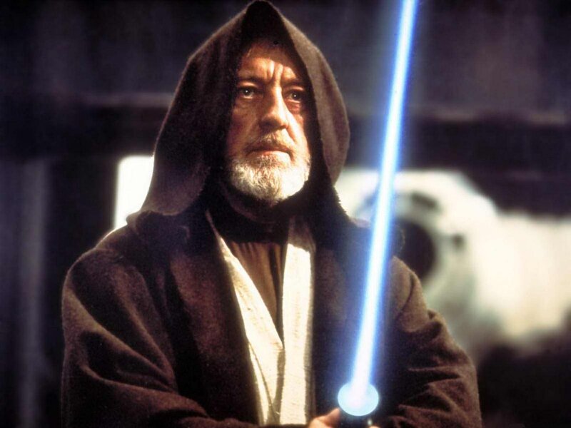 Old Man with Lightsaber
