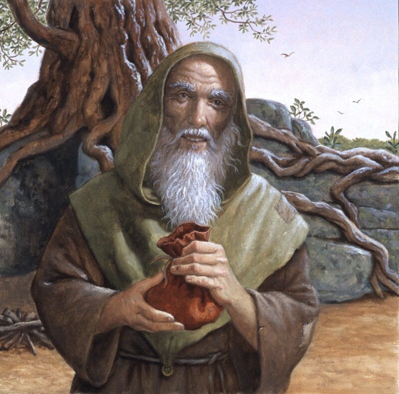 Old Man with Long Beard — Brown