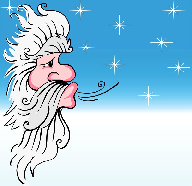 Old Man with White Beard — Blue