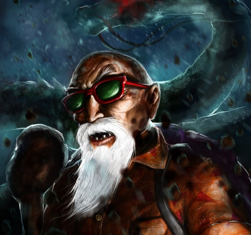 Old Man with White Beard — Brown, Dramatic