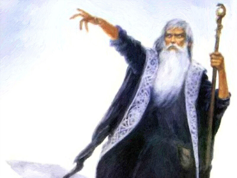 Old Man with White Beard — Dramatic