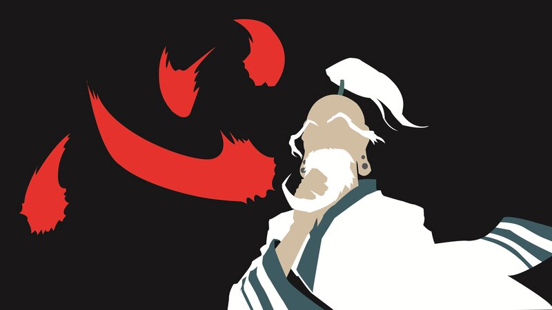 Old Man with White Hair — Black