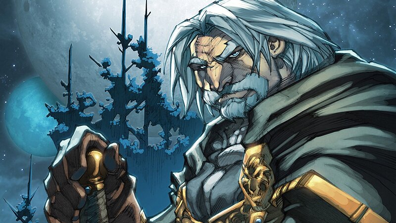 Old Man with White Hair — Blue
