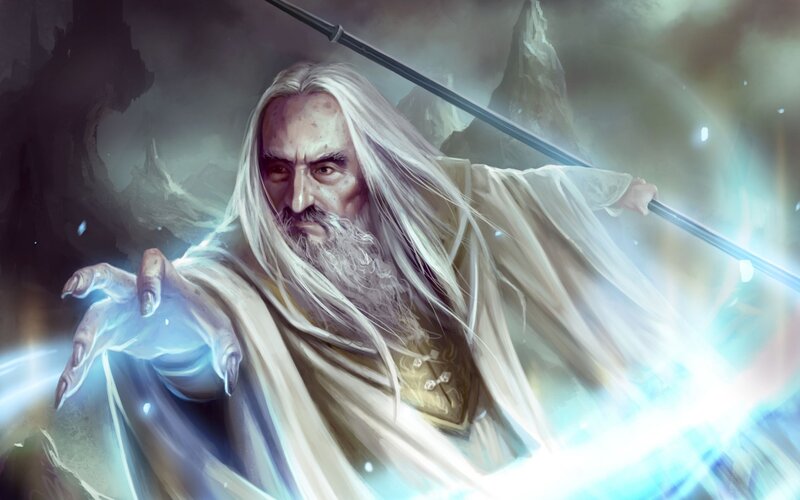 Old Man with White Hair — Dramatic, Digital Art