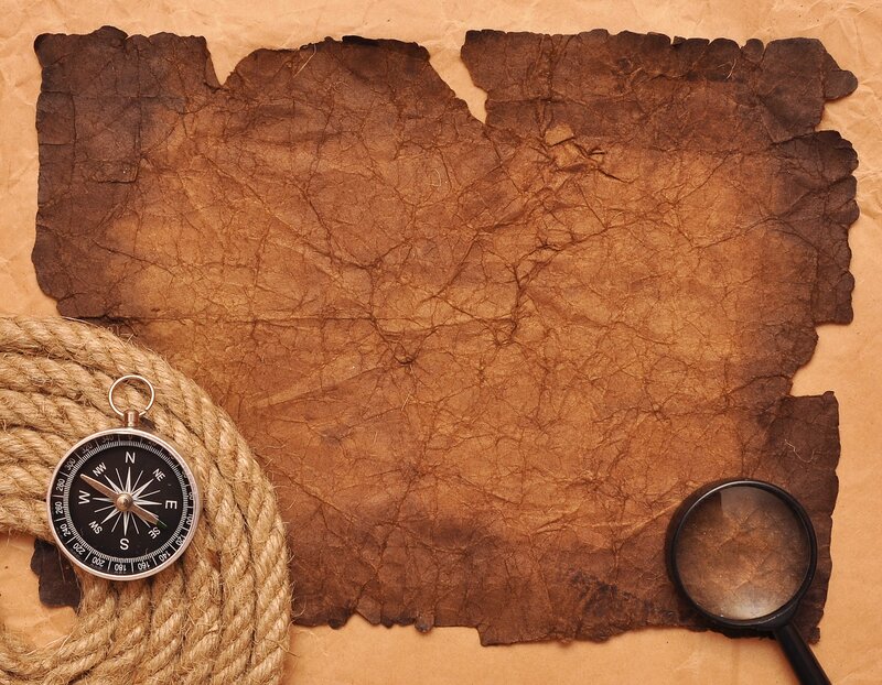 Old Map with Compass