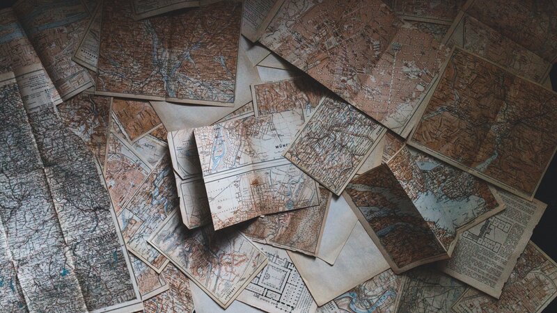 Old Maps Scattered