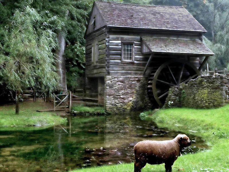 Old mill by a stream