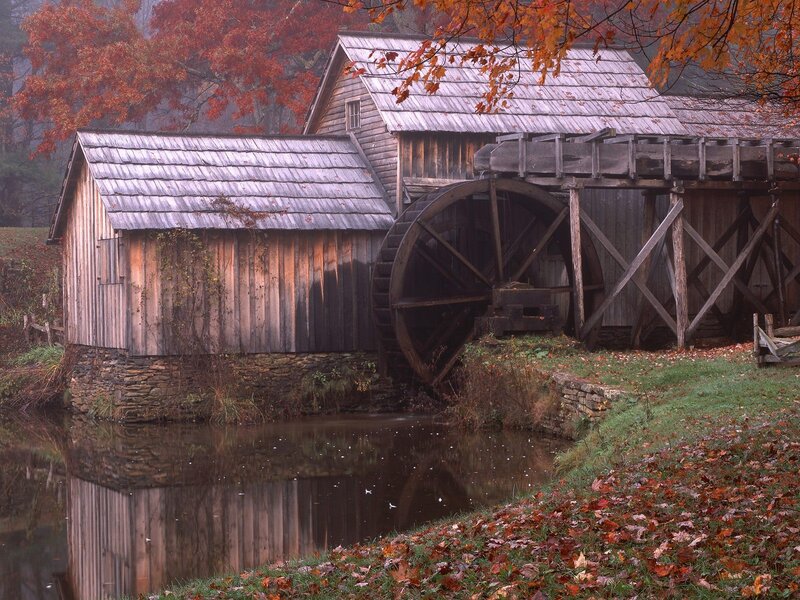Old mill in autumn