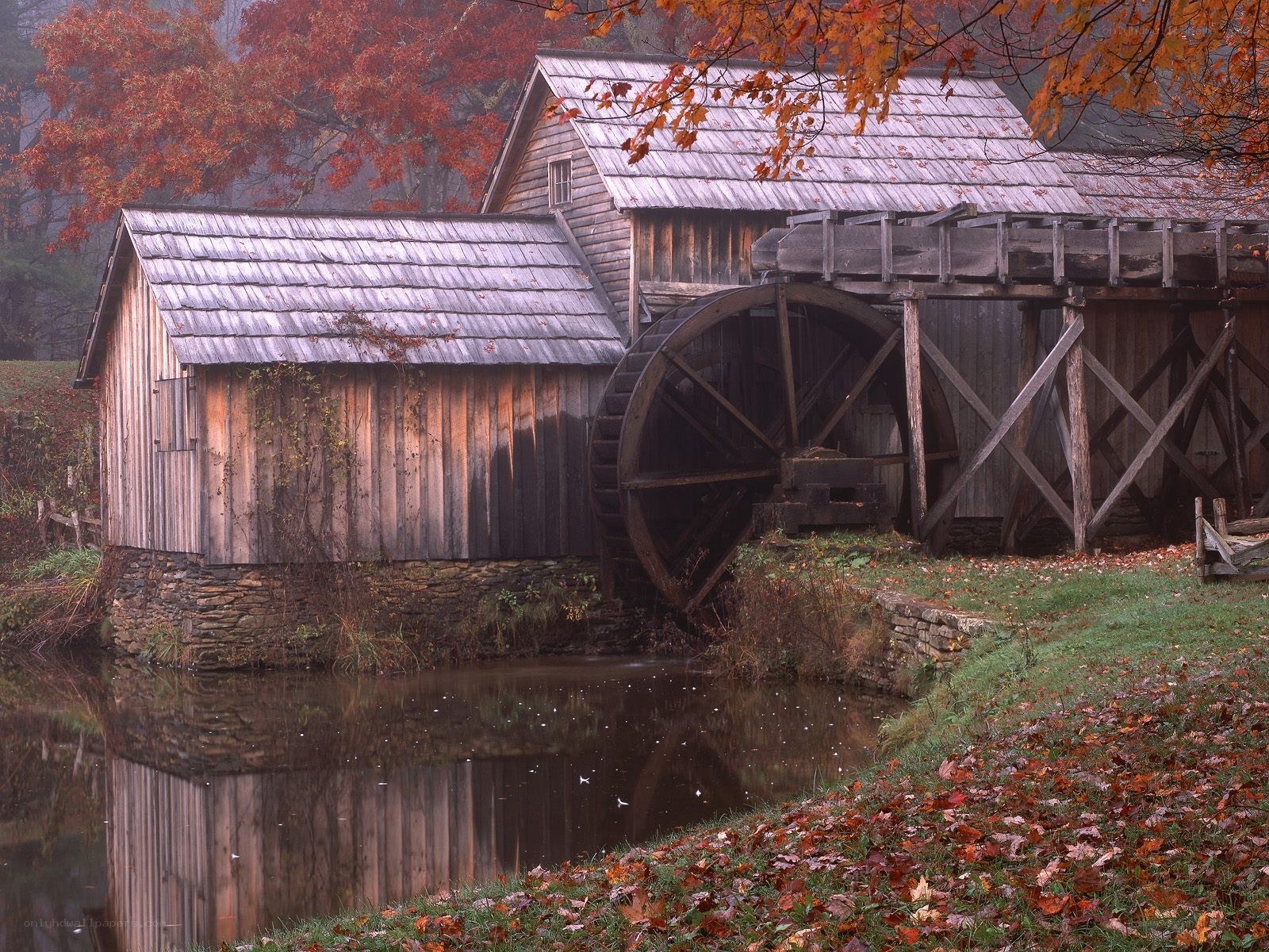 Old mill in autumn