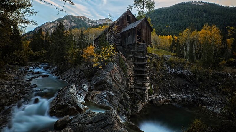 Old Mill on Riverbank