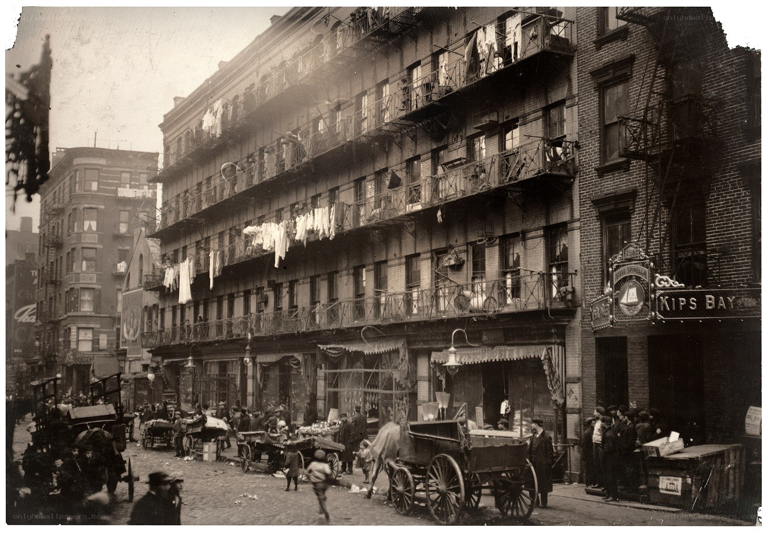 Old New York street scene