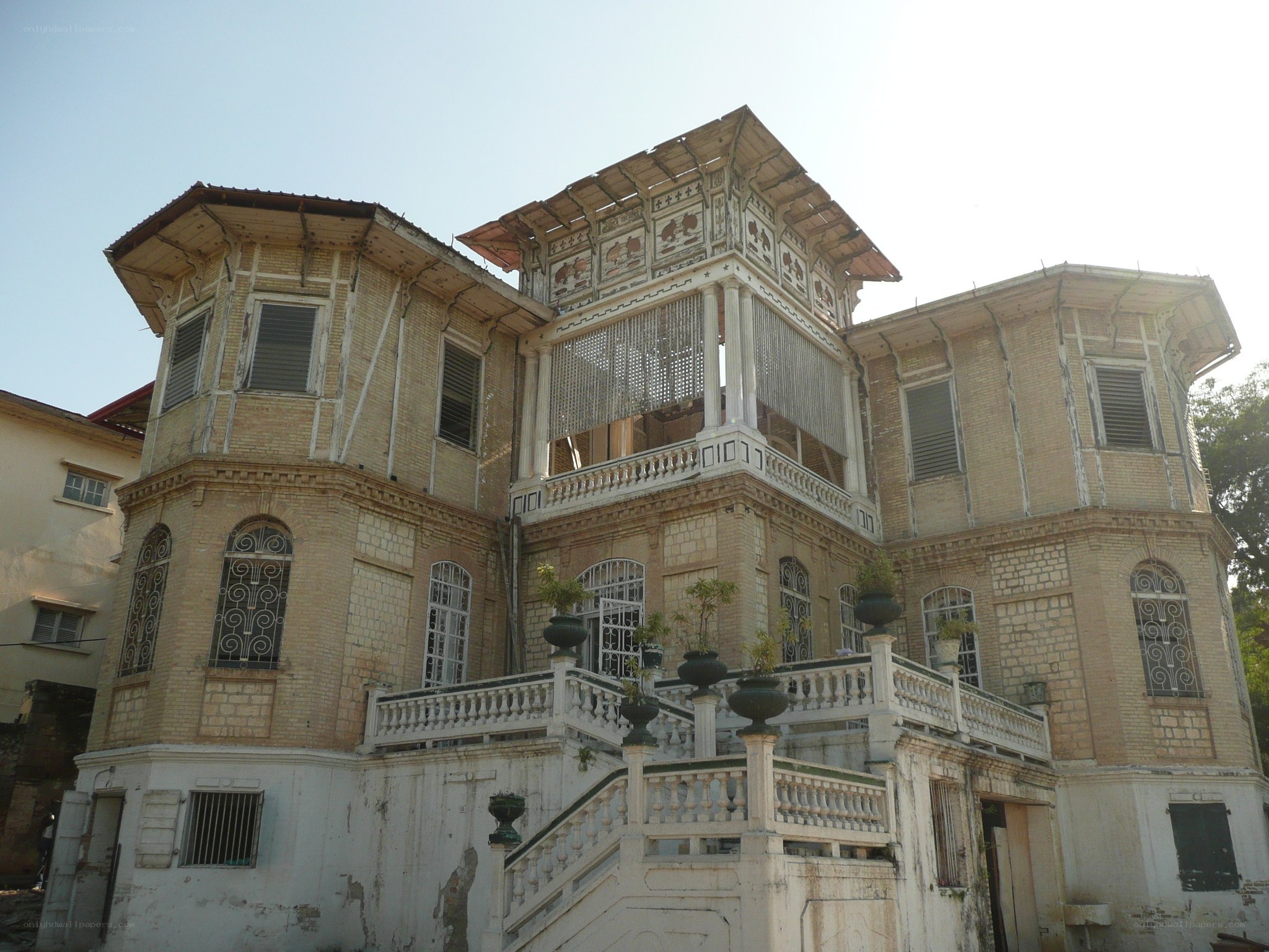Old ornate building with balconies