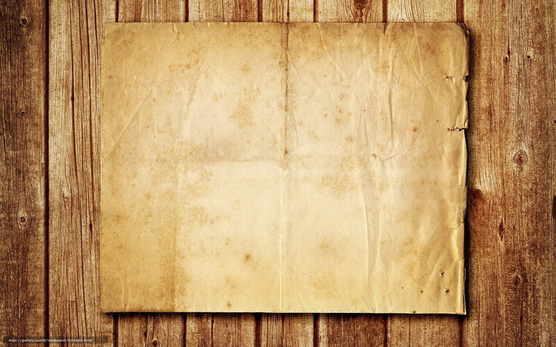Old Paper on Wood — Brown