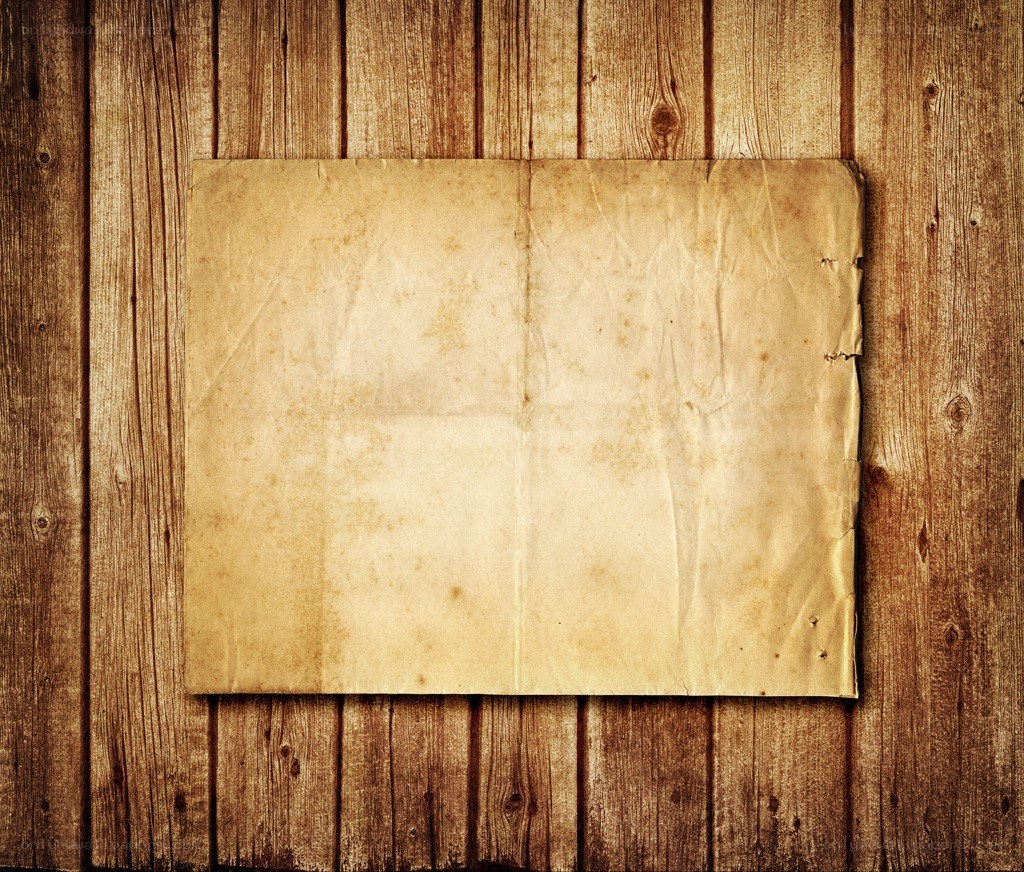 old paper on wooden wall