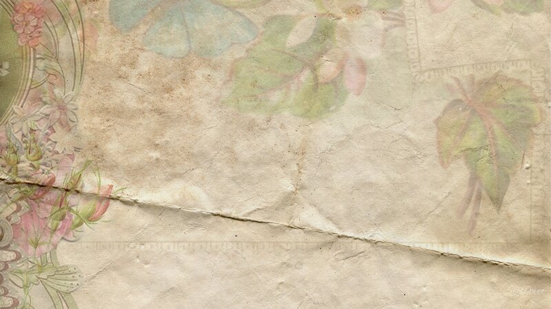 Old Paper with Floral Design