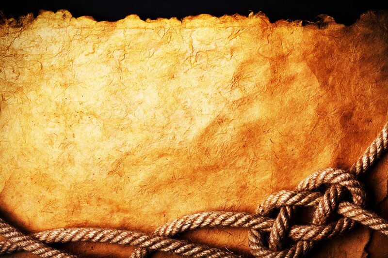 Old Parchment with Rope — Brown, Dramatic