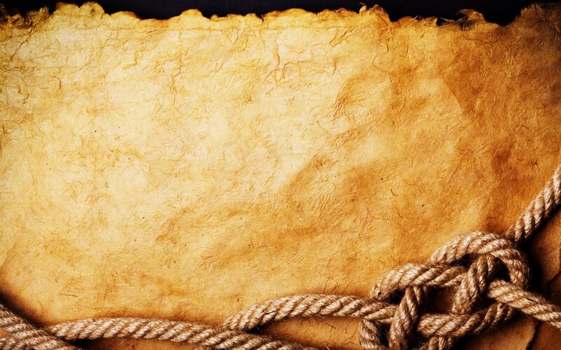 old parchment with rope