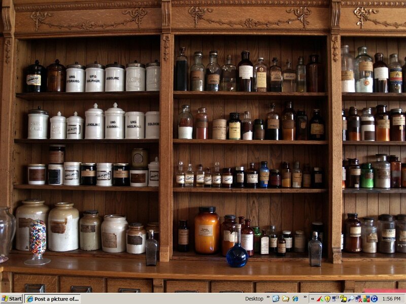 old pharmacy cabinet